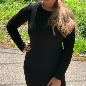 forever 21 black long sleeve dress